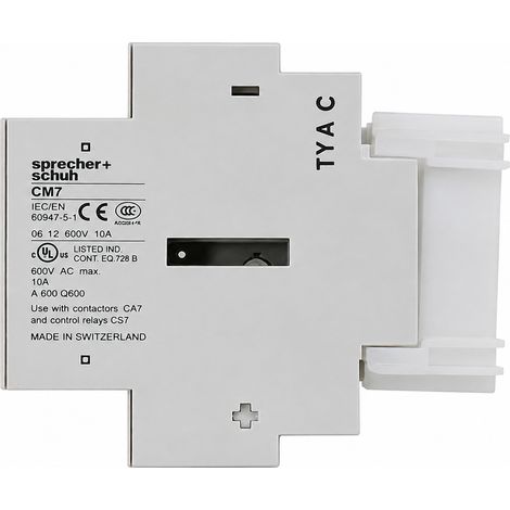 Contact auxiliaire Sprecher & Schuh CM7-02 – 2 NF – Interverrouillage mécanique et électrique (1/4)