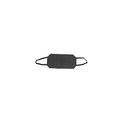 Grand sac à bûches en toile noire pour cheminée intérieure, résistant à l'usure et portable. (1/5)