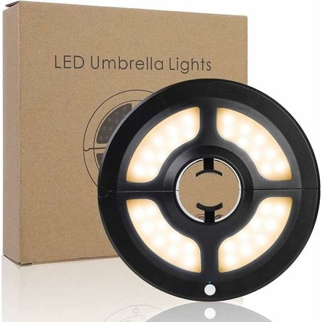 Wireless 36 LED Parasol Light, 220 lm Warm White with 2 Modes, for Beach Umbrellas (1/5)