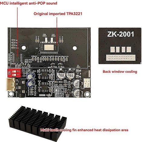 Numérique Amplificateur Carte Module 2001 Pure Rear Scène Haute Puissance TPA3221 Stéréo 100Wx2 Bridge Mono 200W Module (1/5)