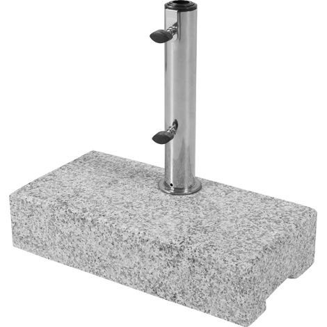 Doppler Granitsockel 25 kg für Rohr ø 25 x 48 mm Schirmsockel 45 x 22 x 10 cm (1/5)