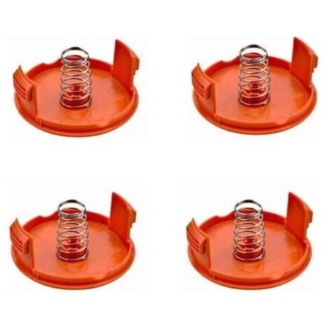 Bardusch-Lot de 4 cache-bobines et ressorts de rechange pour débroussailleuse Black et Decker,Compatible avec RC-100-P et le ressort AF-100 Line (1/4)