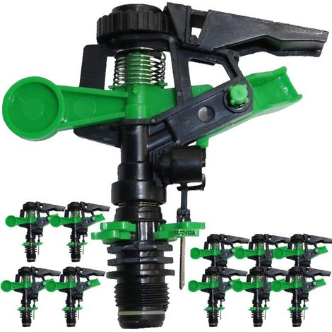 Set di 10 Irrigatore da giardino, angolo regolabile 1/2'', da 6 a 12 metri  Irrigatore settoriale per giardino e agricoltura