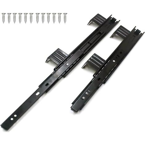 Glissières pour étagère de clavier, 1 paire, 3 sections, tiroir à en (1/5)