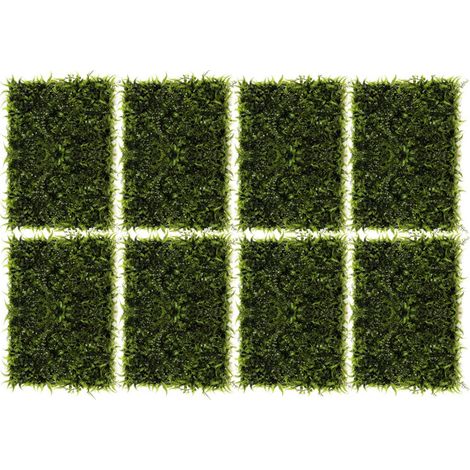 Lot de 8 Panneaux Mur Végétal Artificiel 60 x 40 cm Décoration Murale 1.9 m² - Livraison gratuite