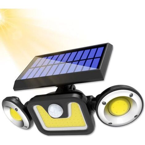 Outdoor Solar Light, Solar Wall Light, Solar Motion Sensor Light, 3 Lighting Modes, With 3 Heads, IP65 Waterproof Solar Lamp (1/5)
