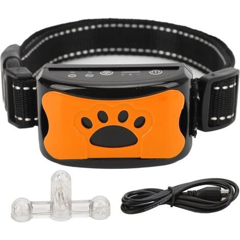 Hundehalsband – 2 Modi/7 Empfindlichkeitsstufen – Geeignet für kleine, mittlere und große Hunde – Orange (1/5)