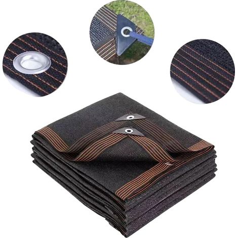 Sombrilla, material duradero, protección solar eficaz, negra, 4x5m-a (1/2)