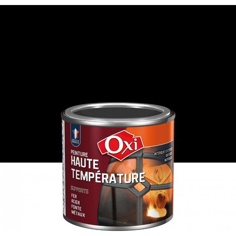 Vernice ad alta temperatura nero satinato 125 ml - Oxi (1/3)