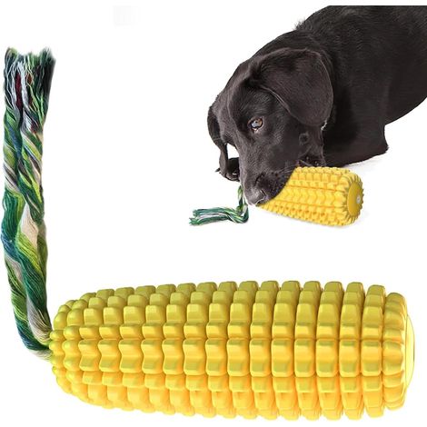 Jouets interactifs de maïs pour chiots avec brosse à dents et dents propres, jeux pour chiens, interactif, jouet à mâcher avec bâtons de maïs pour petits chiens, moyens et gras (1/5)