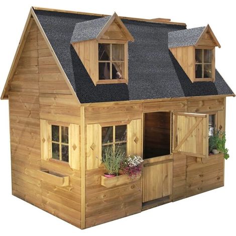 casetta da giardino per bambini in legno domus "sofia" 157x248x218 cm