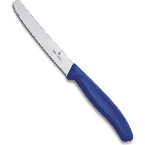 Victorinox Coltelli da Tavola Punta Tonda Seghettato 11cm Blu