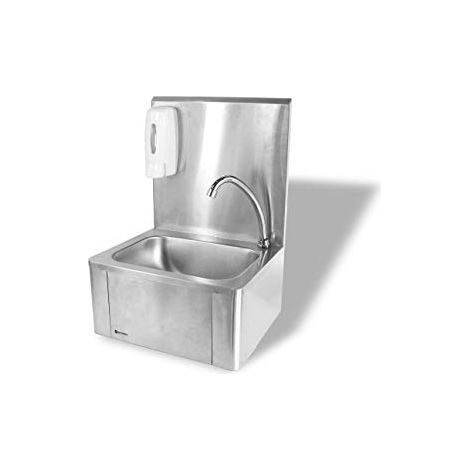 Lavello portatile touchless in acciaio inox con montaggio a ginocchio - Hendi 810309 (1/3)