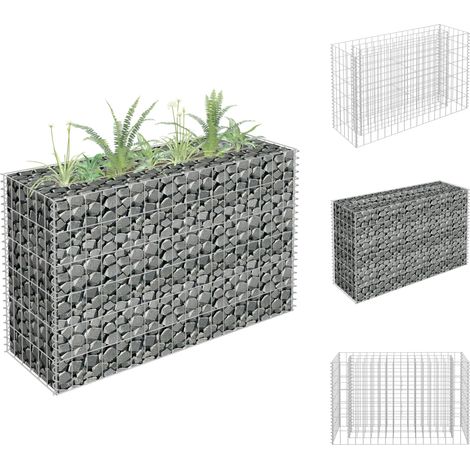 Blumentöpfe & Pflanzgefäße - Living Gabionen-Hochbeet Verzinkter Stahl 90×30×60 cm (1/5)
