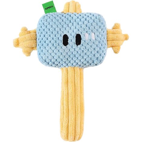 Jouet à mâcher en peluche douce en forme d'ananas pour chiens et chats, jouet interactif qui couine avec de l'herbe à chat, lavable et durable pour jouer à tirer (jaune et bleu)jaune bleu (1/5)