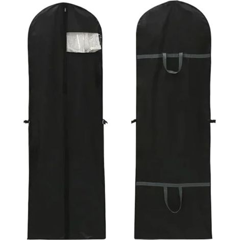Lot 5 housses vêtements poussière 60x180cm noir costume robe armoire saisonnier voyage