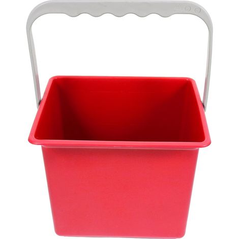 Seau de Nettoyage Rouge avec Poignée Poubelle de Voiture Compacte avec Échelle Graduée Seau pour Produits de Nettoyage pour Voiture et Suv Plastique Pratique pour Gestion des (1/5)