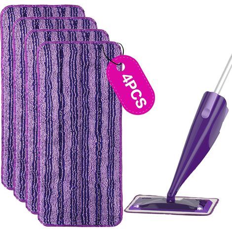 CCYKXA4 Pcs Lingettes Reutilisable pour Swiffer WetJet, Chiffons Rechange Serpillières en Microfibre pour Swiffer WetJet Balai Spray, Lingette Microfibre (1/5)