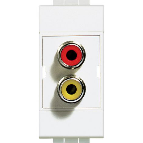 Double connecteur typeRCA Livinglight Blanc 1 module (N4269R)