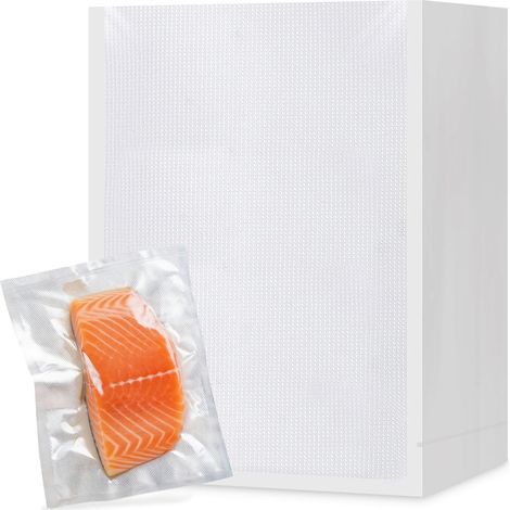 Lot de 100 sacs sous vide professionnels - 25 x 15 cm - Sans BPA - Pour toutes les machines à emballer sous vide - Idéal pour le stockage des aliments, la cuisson sous vide et la pré-cuisson (1/5)