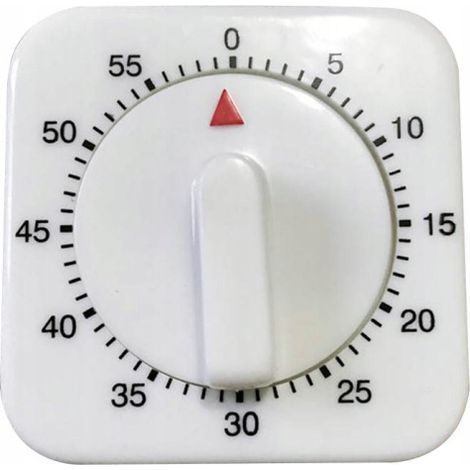 Timer da cucina meccanico bianco per uso domestico con funzione di conto alla rovescia continuo (confezione da 2) (1/5)