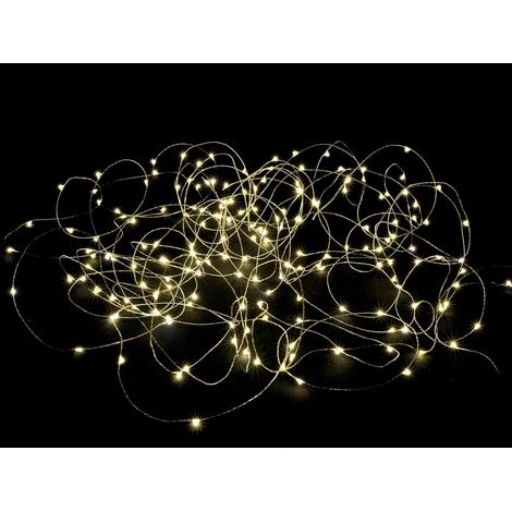 Luci Natalizie per Interni con Cavo Modellabile in Metallo 180 mini Led Color Bianco Caldo (1/3)