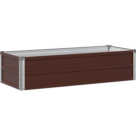 Jardin surélevé Marron 100 x 40 x 24 cm acier laminé à froid vidaXL