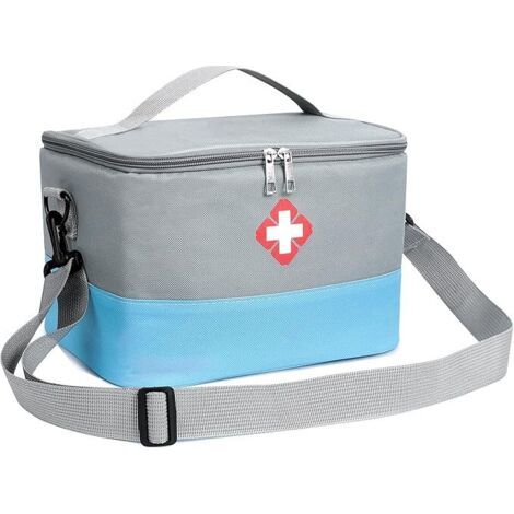 Trousse de Secours Vide, Étanche Sac de Médecine Portable, Trousse de Médecine Sac d'urgence de Grande Capacité, Sac de Rangement de Médicaments pour Maison, Bureau, Voyages (1/5)