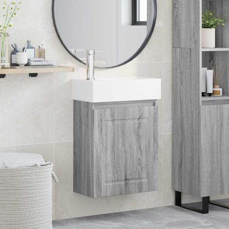 Módulo de baño con grifería gris 45,5 x 22,5 x 84 cm