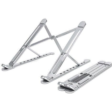 Support de bureau en aluminium pour ordinateur portable, avec refroidisseur, antidérapant et réglable.