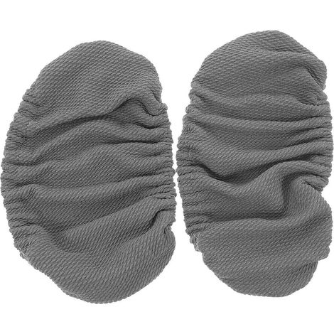 Lot de 2 housses de protection épaisses pour accoudoirs de chaise de bureau avec élastique (gris) (1/5)