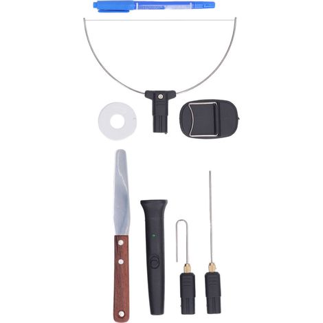 Lot de 9 outils découpe mousse électrique fil chaud rapide sans éclats kit crayon taille 18 cm 10 m 0,25 mm 100-240V prise UE (1/5)