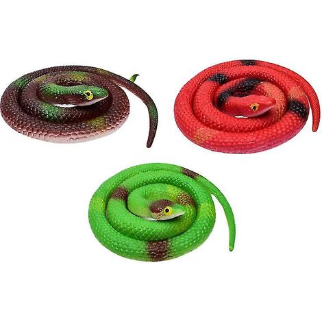3-teiliges Schlangen-Spielzeug mit rundem Kopf für Halloween-Dekorationen