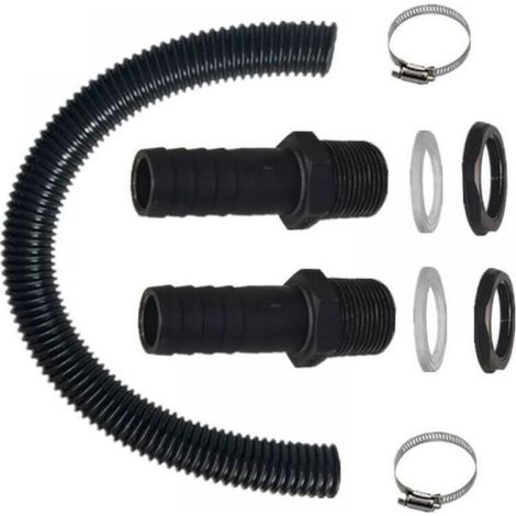 Raccord de tuyau pour récupérateur d'eau - Diamètre 25 mm - Matériau plastique résistant - Installation facile