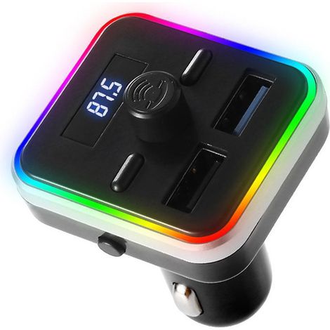 M27 Nouvelle lumière sept couleurs V5.0 Kit mains libres Bluetooth pour voiture avec lecteur MP3 et FM intégré -- M26 (1/2)