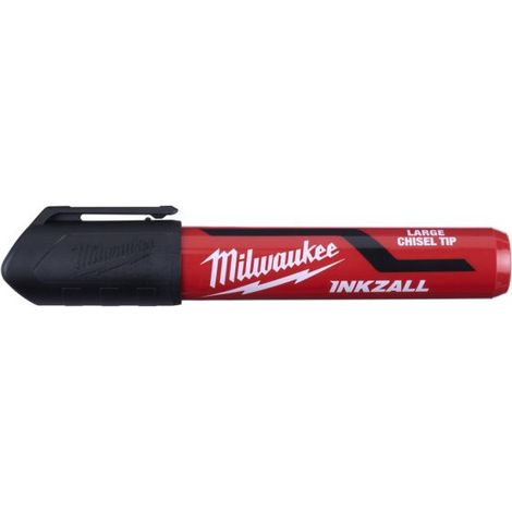 Marcador de punta de cincel MILWAUKEE L - Tinta Negra 3 piezas 4932471554 (1/2)