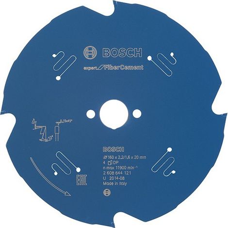 Bosch EXPERT Fibre Cement Circular Saw Blade 160 x 2.2/1.6 x 20 mm T4 2608644121