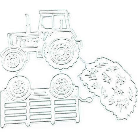 Matrices de découpe en métal pour paille de tracteur, gabarit en relief, découpes à faire soi-même, loisirs créatifs (1/5)