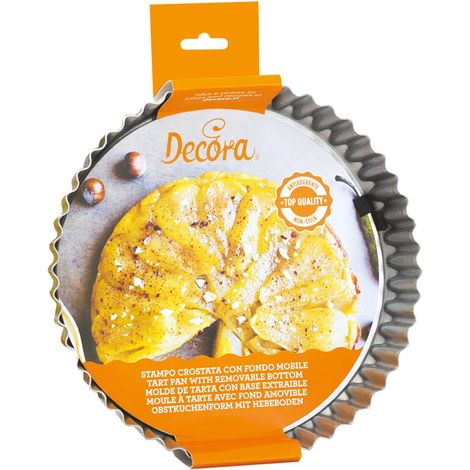 Decora 0070015 Non-stick Movable Bottom Tart Mold, Steel, Gray (1/5)