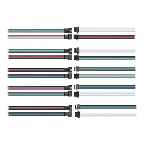 JST SM 4 Pin Connectors for RGB LED Strips 5050/3528 WS2801 - Compatible with APA102, LPD8806 - Seamless Connection Cable for LED Project (1/5)