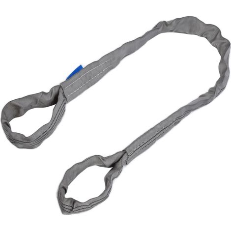 Eslinga de elevación de doble lazo de 4T, cinta de PES de 85 mm x 2 m