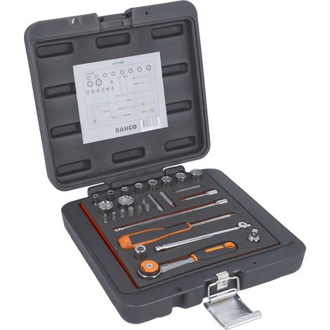 Clés et douilles Bahco 6700SM profil hexagonal 27 pièces