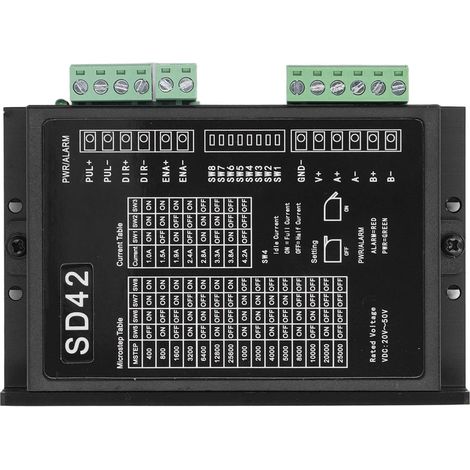 Contrôleur de moteur pas à pas CNC à protection intégrée, forte torsion, faible dégagement de chaleur et faible niveau sonore, 20-50 V CC, 1,0-4,2 A (1/5)