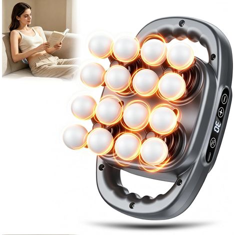 Pistolet de Massage à 16 têtes Portable, 3 Modes et 30 Vitesses, 2000mhA Massage Gun, 35dB Silencieux Masseur Musculaire, Appareil de Massage pour Cervicales Pieds dos Jambe, Détendre les Muscles (1/5)