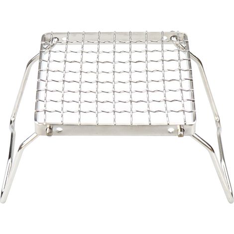 Mini barbecue de camping pliable et portable en acier inoxydable, avec sac de transport.