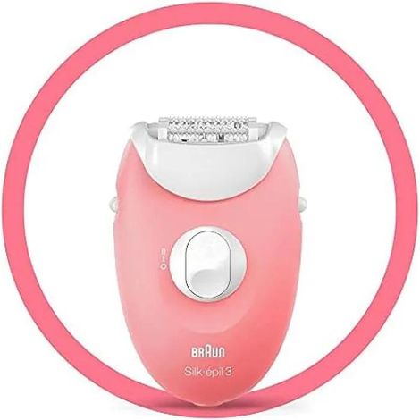 Braun Silk-épil 3 SES 3-176 Rose Weiß Epilierer
