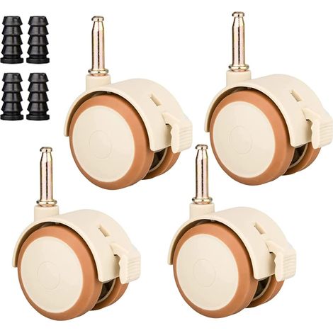 4 Pièces Roulettes pour Lit d'Enfant Pivotantes, Roulettes Pivotantes pour Berceau, Support Roulettes Pivotantes Lit de Bébé, pour Petits Canapés, Berceaux, Poussettes, Chaises (1/5)