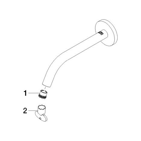 Dornbracht 90282232301-00 Bec de robinet Pièces de rechange
