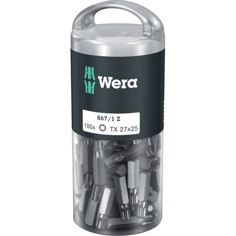 Wera 867/1 TORX® DIY 100, TX 27 x 25 mm, 100-teilig 05072450001 (1/2)