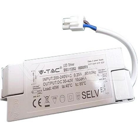 Alimentatore per pannelli led 40w - ac:200-240v - 1050 ma (ip20) (1/3)
